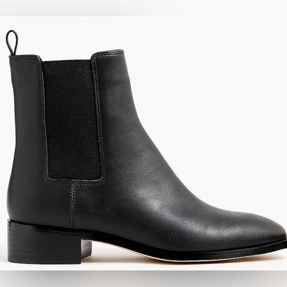 J. Crew Chelsea Boot Pull On Faux Leather Black size 9 - Picture 1 of 6